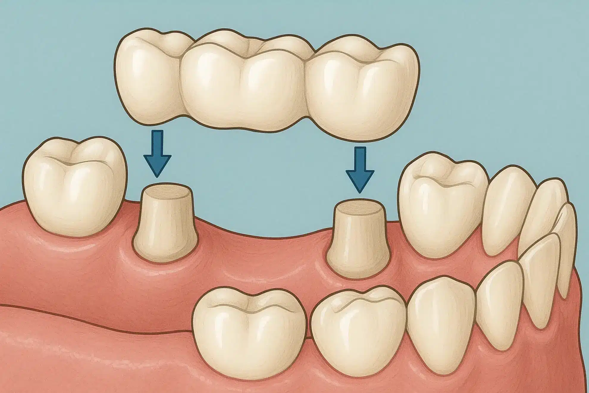 Illustration af en tandbro